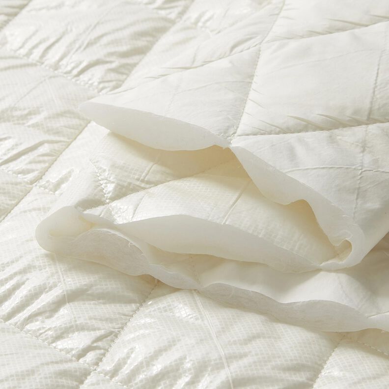 Tecido acolchoado brilho leve Losangos – marfim,  image number 6
