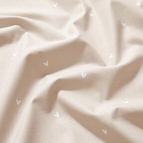 Popelina de algodão Corações delicados – cinzento-névoa, 