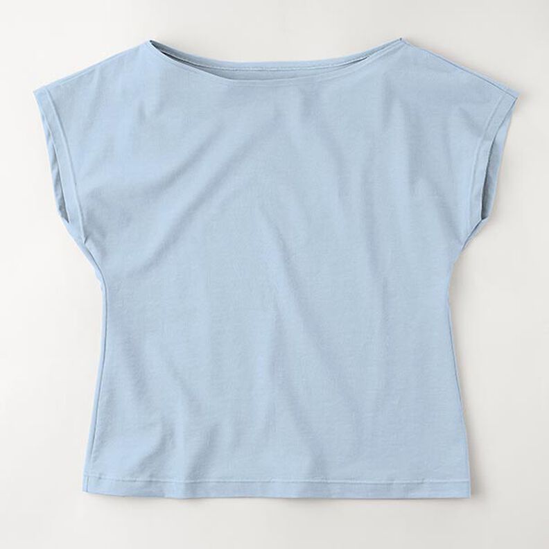 Jersey de algodão médio liso – azul claro,  image number 8