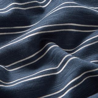 Jersey de algodão Riscas irregulares – azul-marinho/branco, 