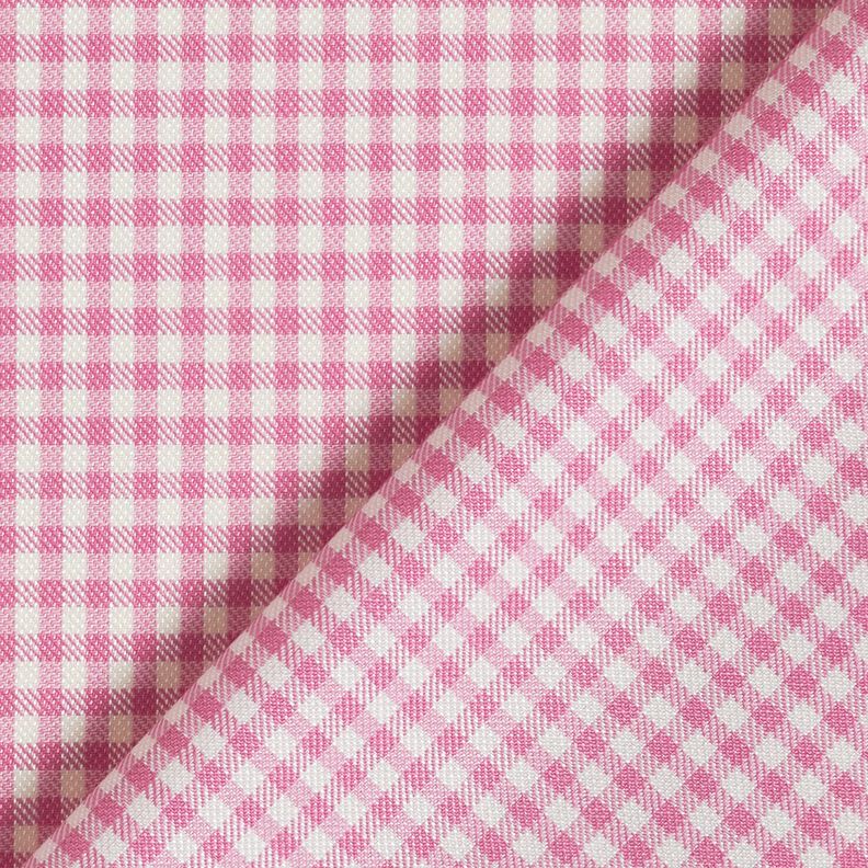 Mistura de lã Xadrez Vichy – marfim/rosa,  image number 4