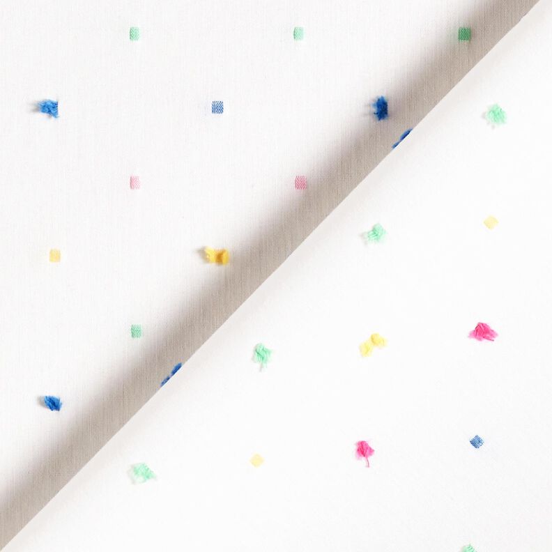 Popelina Confetes coloridos – branco,  image number 4