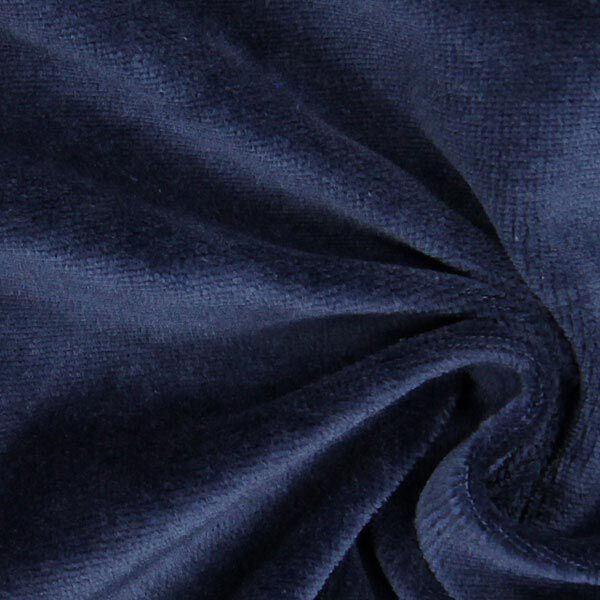 Tecido aveludado Nicki Liso – azul-marinho,  image number 2