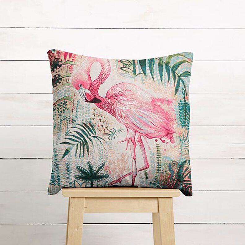 Tecido para decoração Peça de gobelina Flamingo – beige/pink,  image number 5