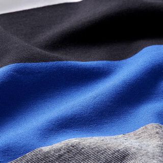 Jersey de algodão Riscas grossas – azul/preto, 