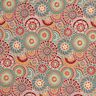 Tecido para decoração Gobelina Círculos coloridos – carmin/bege claro,  thumbnail number 1