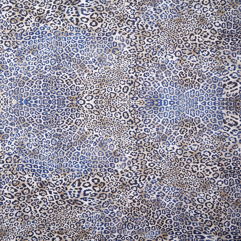 GOTS Popelina de algodão Padrão Leo | TCC x LOOKS by Wolfgang Joop – índigo/taupe claro,  image number 1