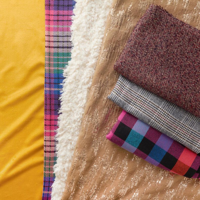 Tecido para sobretudos rugoso – amarelo-caril,  image number 4