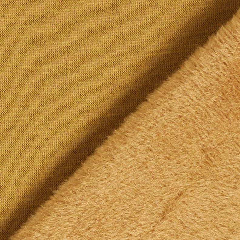 Tecido polar alpino Sweater aconchegante Liso – amarelo-caril,  image number 5