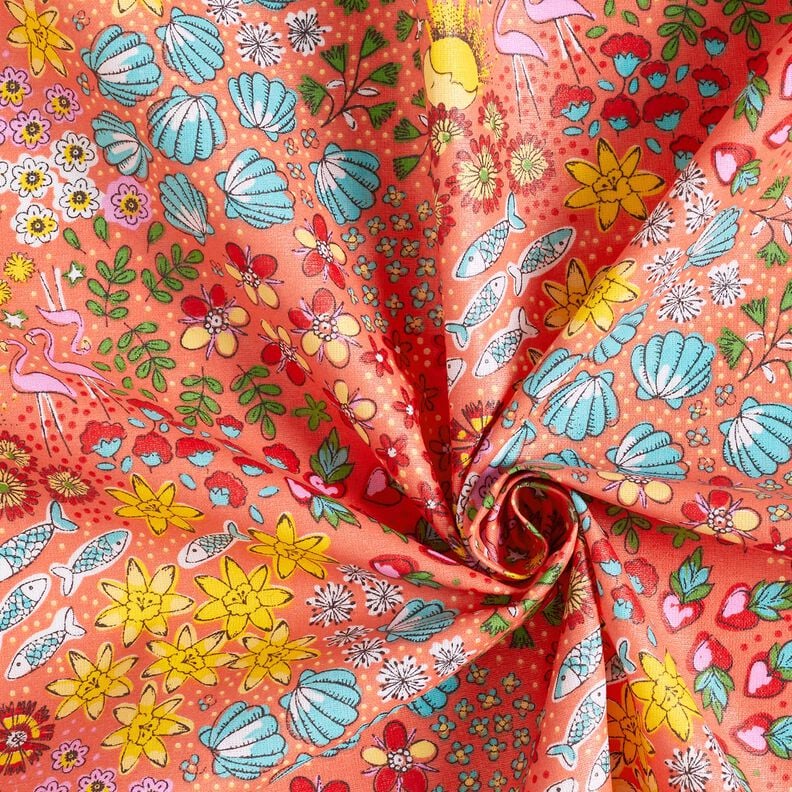 Algodão revestido Mistura marítima – cor de coral,  image number 3