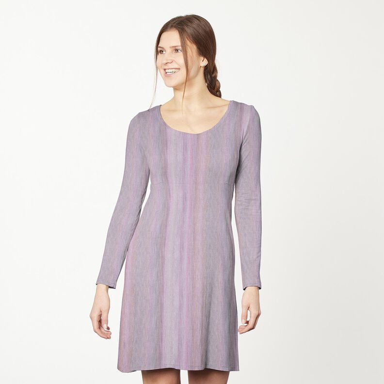 Jersey de algodão Riscas delicadas Gradação de cor – lilás,  image number 6