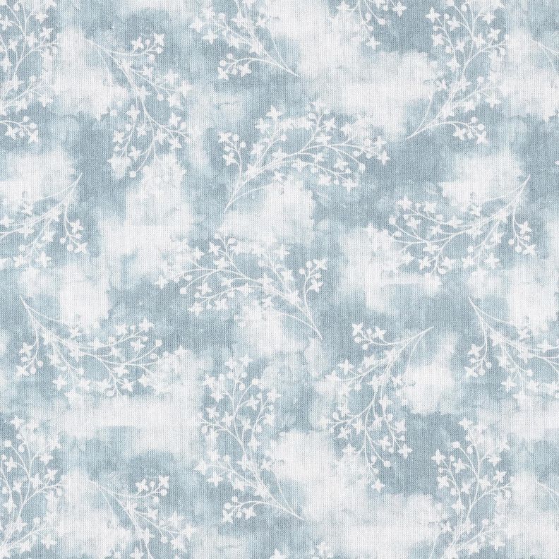 Tecido de algodão Popelina Ramos finos – azul,  image number 1