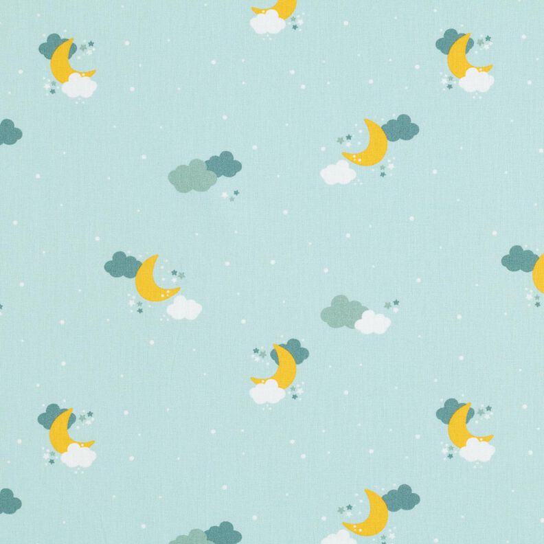Popelina de algodão Céu estrelado – menta clara,  image number 1