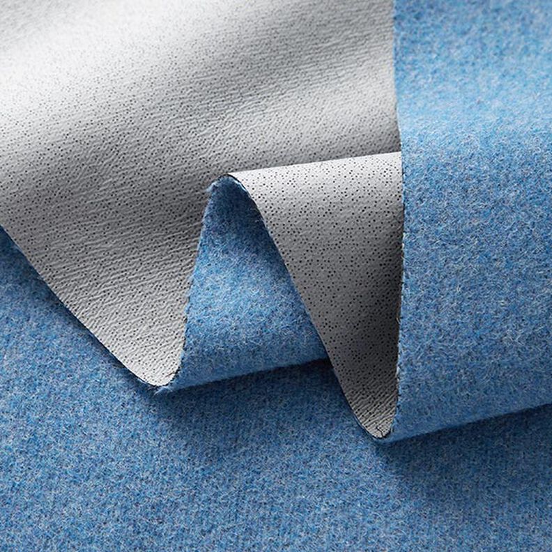 Tecido de lã impermeável Liso – azul brilhante,  image number 3