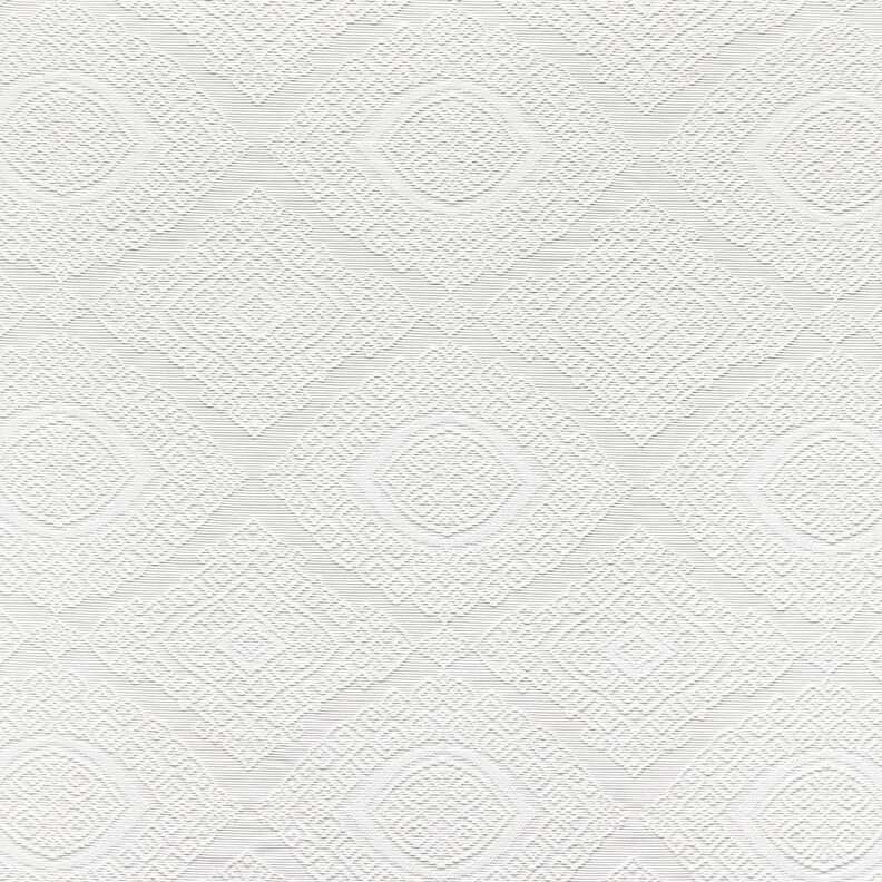 Tecido para decoração Jacquard Losangos decorativos 275 cm – branco,  image number 1