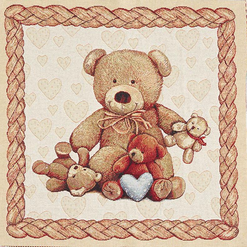 Tecido para decoração Peça de gobelina Ursos de peluche – beige,  image number 1