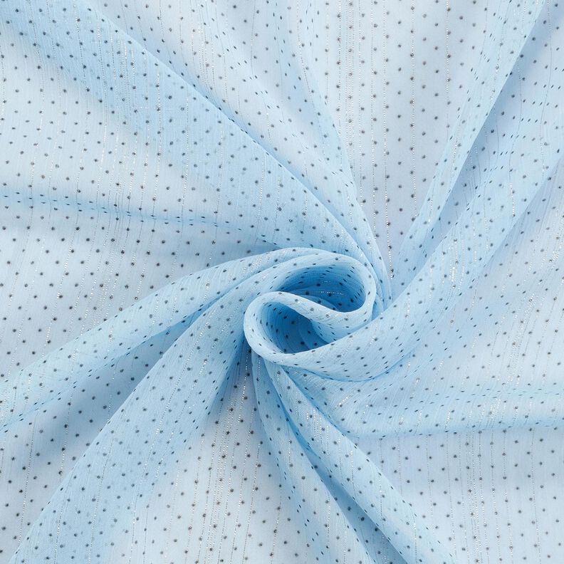 Chiffon Riscas brilho e Pintinhas – azul claro,  image number 3