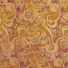 Jacquard para vestuário Paisley metálico – roxo/dourado,  thumbnail number 1