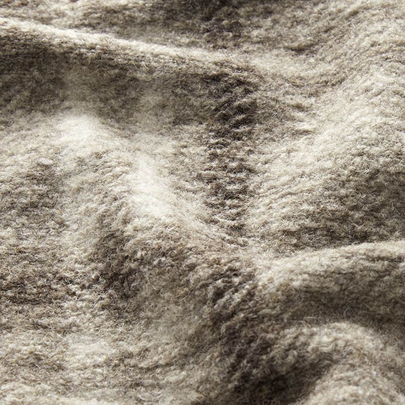 Malha para sobretudos Mistura de lã Xadrez – taupe,  image number 2