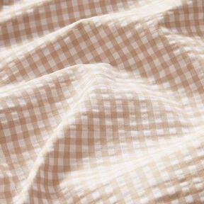 <h2>Seersucker Xadrez Pequeno, Bege &ndash; An&eacute;mona/Branco &ndash; Com Estrutura Caracter&iacute;stica e Padr&atilde;o, 