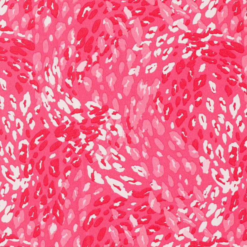 Tecido crepe Padrão Leo abstrato – rosa intenso,  image number 1