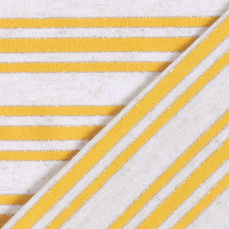 Jersey de viscose Riscas brilhantes irregulares – branco sujo/amarelo-sol,  image number 4
