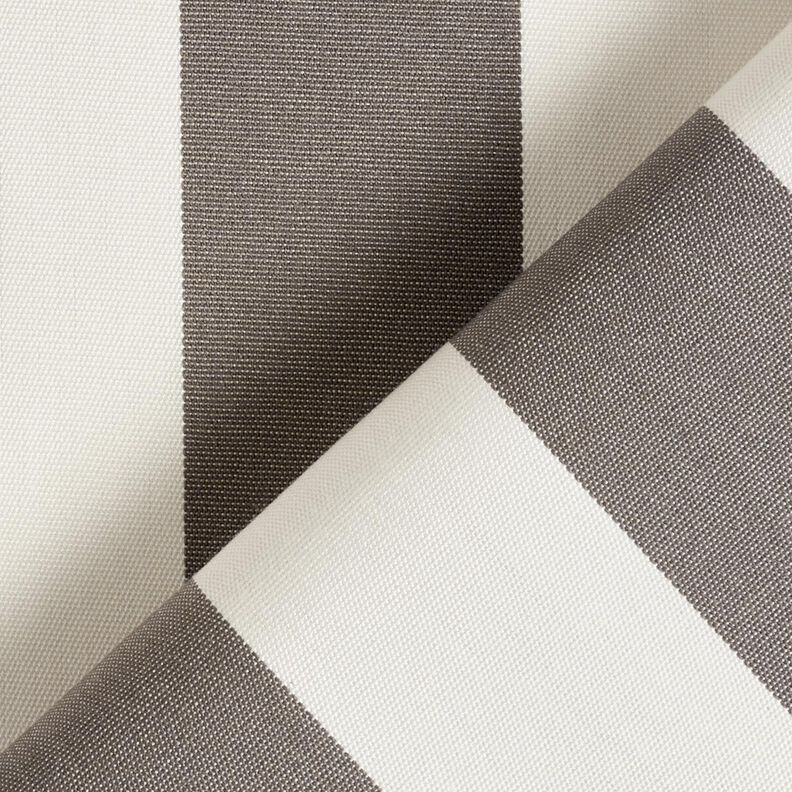 Tecido para exteriores Lona Riscas grossas – pedra cinzento/marfim,  image number 4