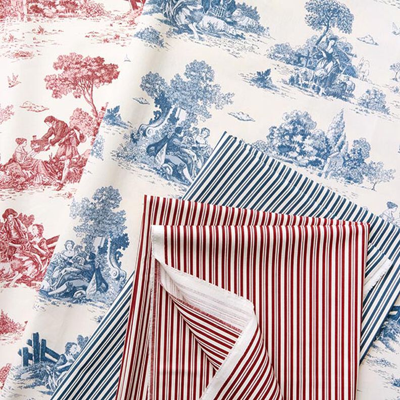 Tecido para decoração Meio linho Panamá Pastor – azul ganga/branco sujo,  image number 5