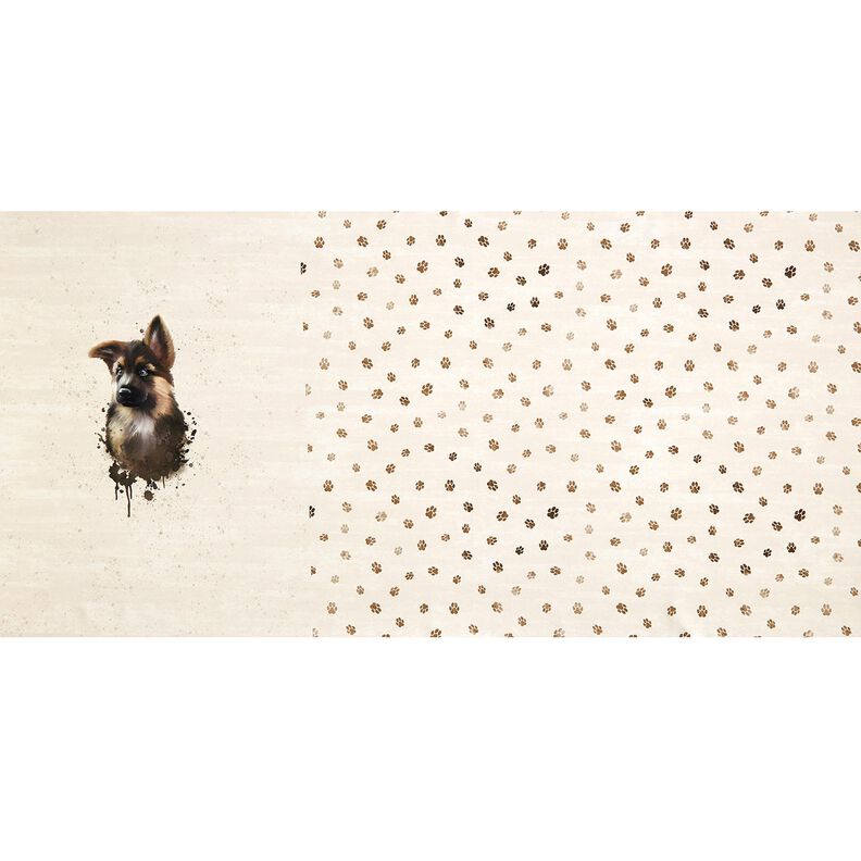 French Terry Sweat de verão Pastor-alemão Barra | Glitzerpüppi – bege claro,  image number 5