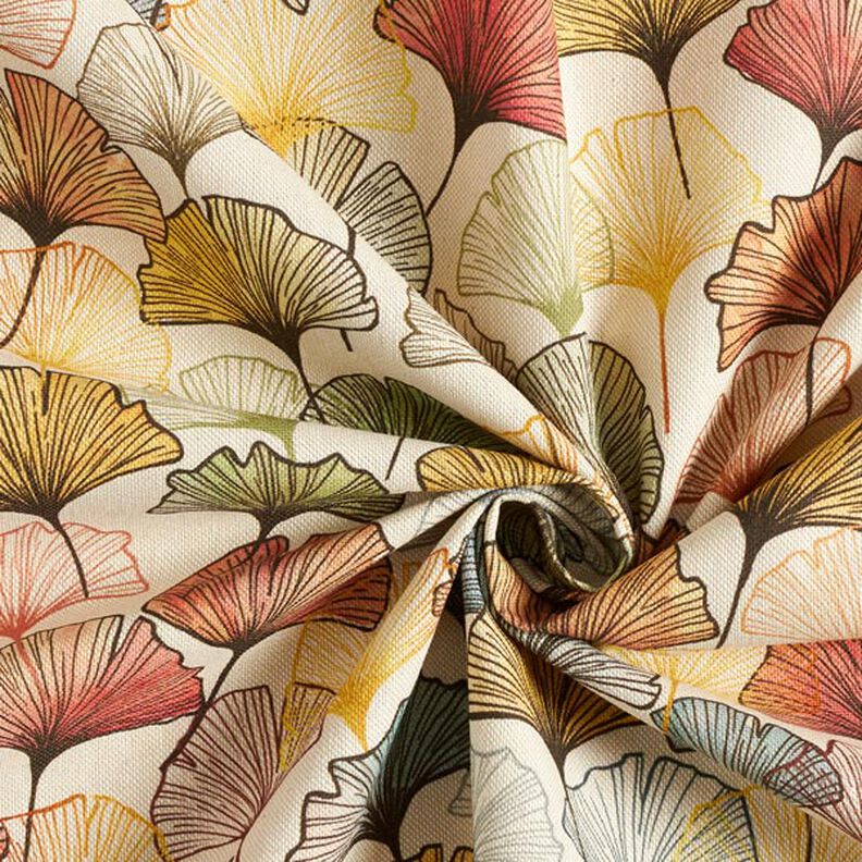 Tecido para decoração Impressão Digital ginkgo colorido,  image number 3