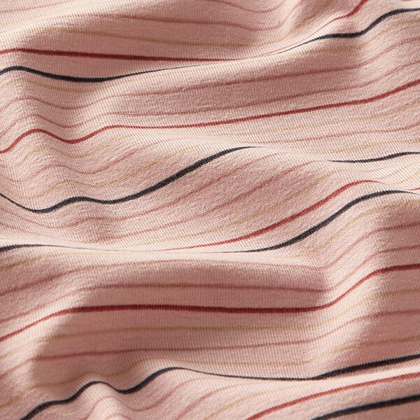 Jersey de algodão Riscas irregulares  – rosa,  image number 2
