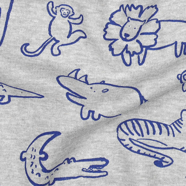 Sweatshirt Animais de safari | by Poppy – cinzento-prateado/azul real,  image number 2