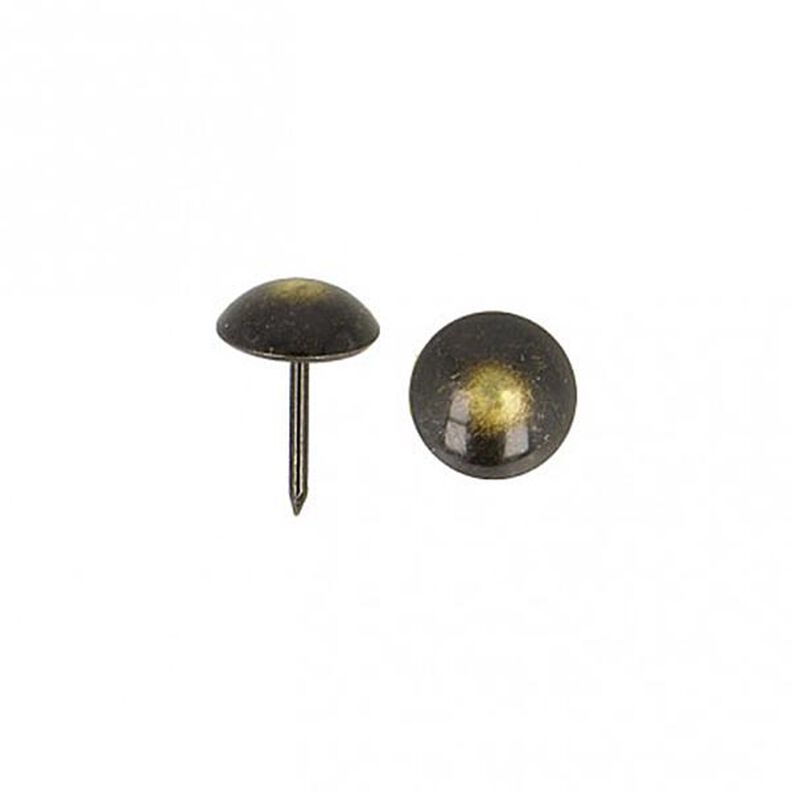 Pregos de estofador [ 17 mm | 50 Stk.] - antracite/ouro velho metálica,  image number 2