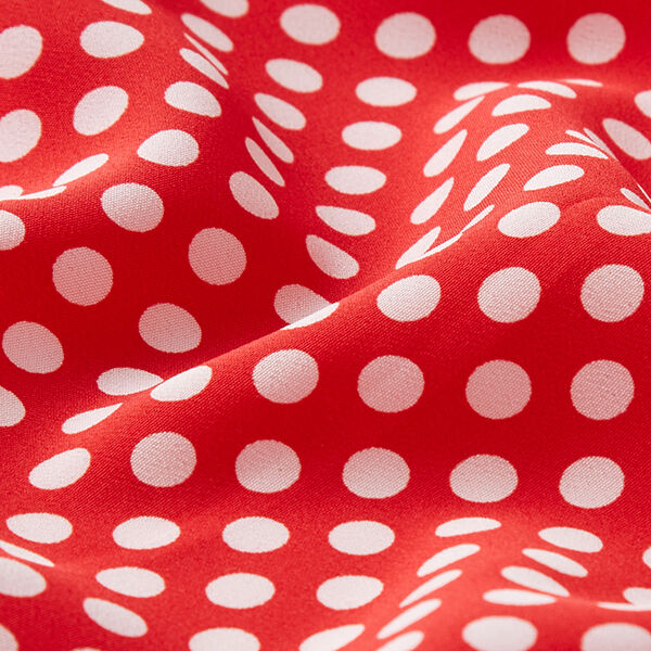 Tecido crepe Polka Dots [0,6 cm] – vermelho,  image number 2