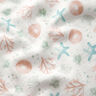 Musselina/ Tecido plissado duplo Estrelas do mar Conchas Algas Impressão Digital – branco sujo,  thumbnail number 2