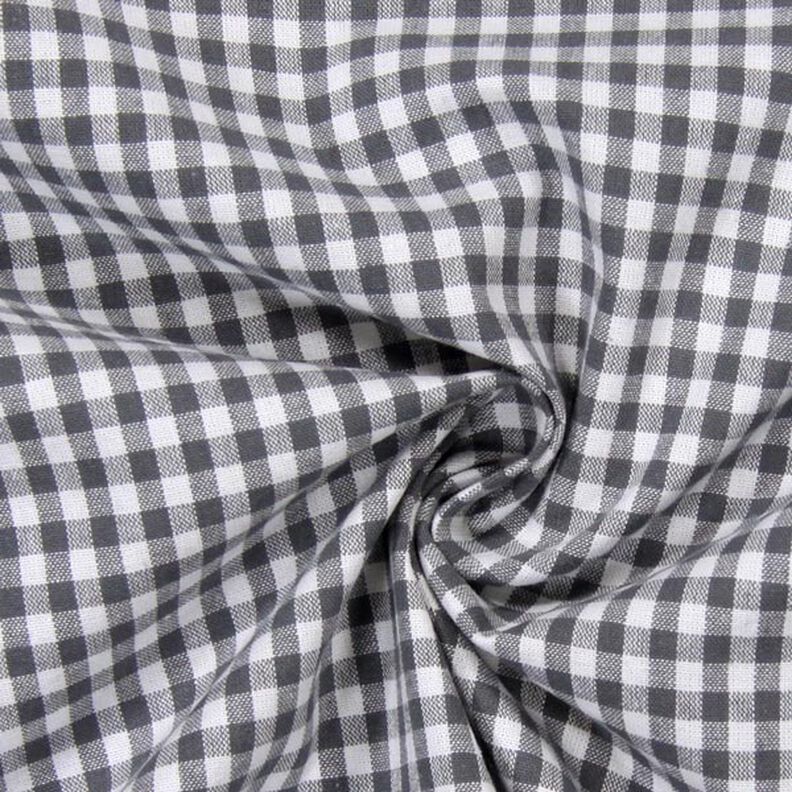 Tecido de algodão Vichy - 0,5 cm – cinzento,  image number 2