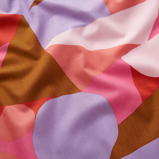 Popelina de algodão Formas abstratas | Nerida Hansen – pink/lilás, 