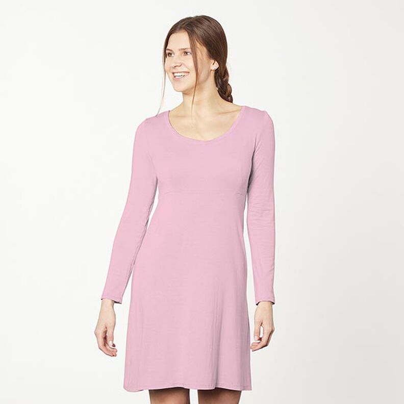 Baumwolljersey Medium Uni &ndash; rosa,  image number 6
