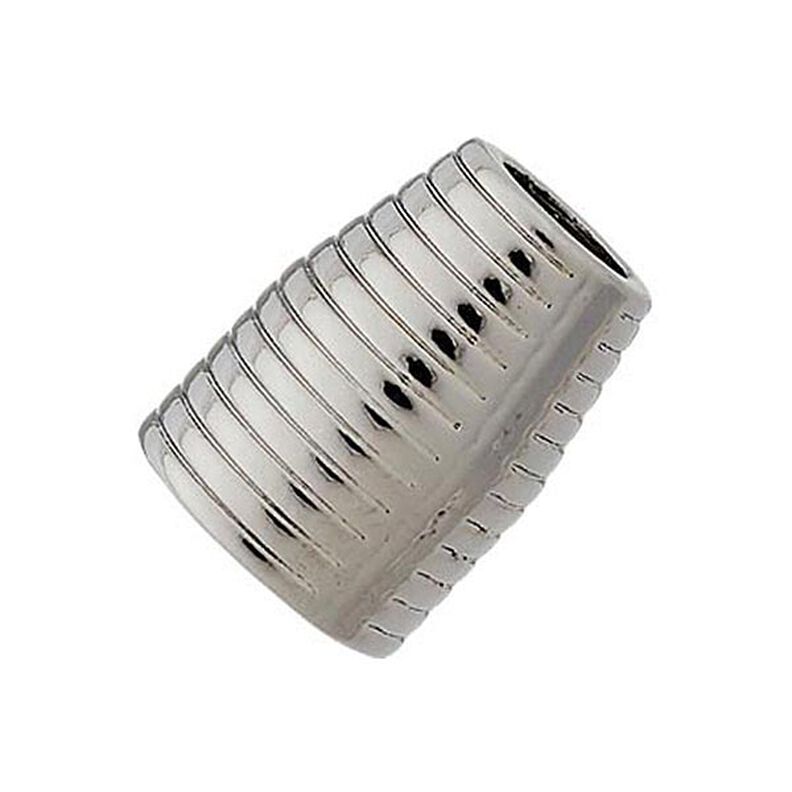 Pontas de cordão [ Ø 5 mm ] – prata antiga metálica,  image number 1