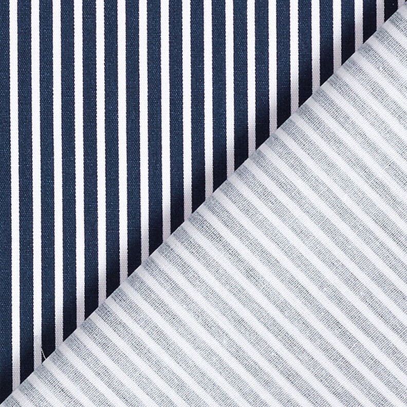 Popelina de algodão Riscas – azul-marinho/branco,  image number 4