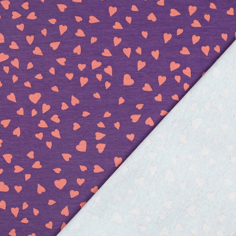 Sweat de verão Corações | Poppy Fabrics – roxo/rosa embaçado,  image number 3