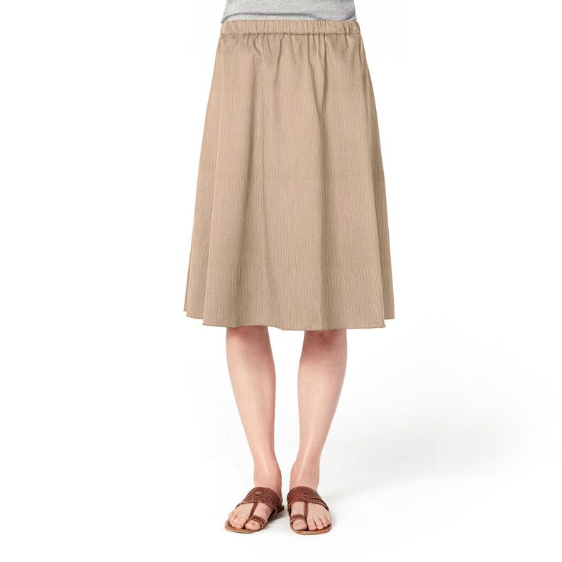 Musselina/ Tecido plissado duplo – bege escuro,  image number 7