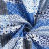 Tecido de algodão Cretone Look patchwork – branco/azul,  thumbnail number 4