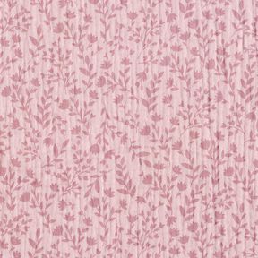 Musselina/ Tecido plissado duplo Gavinha floral bicolor – rosa-velho claro, 