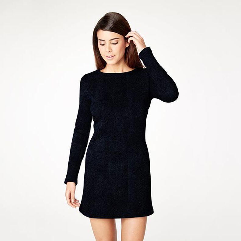 Veludo stretch Nicki – azul-marinho,  image number 5