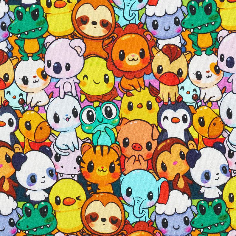 Tecido polar alpino Agitação animal adorável Impressão Digital – amarelo-limão,  image number 1