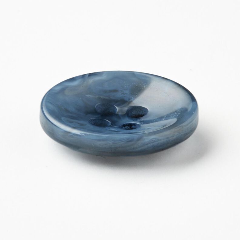 Botão de 4 furos marmoreado [Ø 15 mm] – azul brilhante,  image number 2