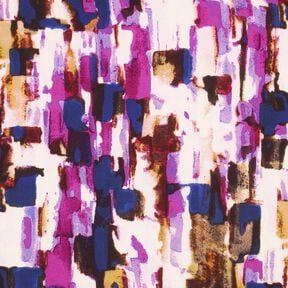 Tecido de viscose Pinceladas abstratas Impress&atilde;o digital &ndash; uva/&iacute;ndigo, 