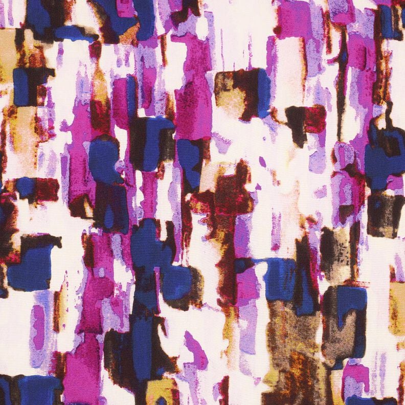 Tecido de viscose Pinceladas abstratas Impress&atilde;o digital &ndash; uva/&iacute;ndigo,  image number 1