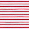 Jersey de algodão Riscas estreitas e largas – branco/vermelho,  thumbnail number 1